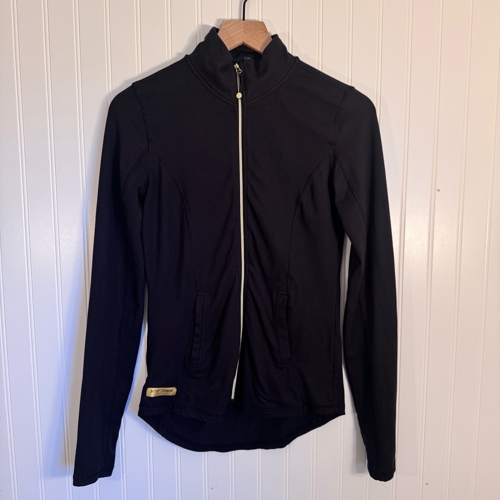 Betsey Johnson Black Performance Sport Jacket with Gold Accent Women’s Size XS